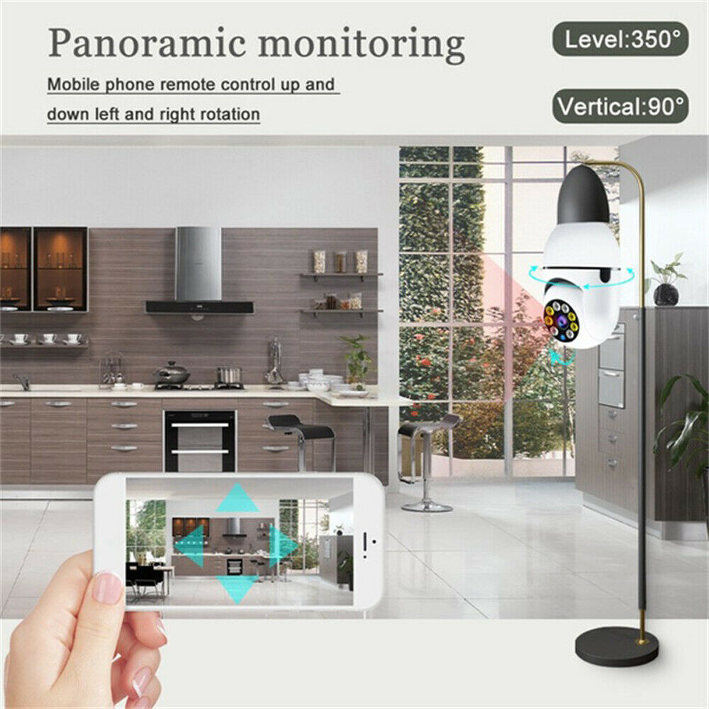 E27 1080P HD WLAN-Überwachungslampe mit Kamera