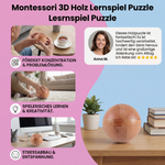 3D Puzzle aus Holz für Montessori-Lernspiele