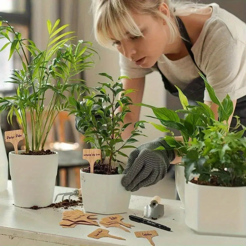 Plant care made easy with flexible wooden markers