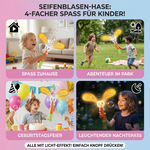Flügelnder Hase mit Licht – Seifenblasenmaschine für Kinder
