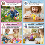 Überraschungsset mit gefüllten Ostereiern und Plüschtieren für Kinder