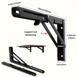 Robust Steel Folding Shelf Bracket Set – Wall Mounted for Versatile Use