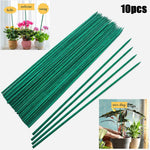 BambooPro Plant Supports 40 cm | Set of 10 | Green | Stability for Your Garden