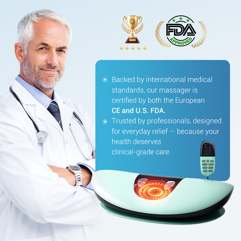 Ergonomischer Rückenmassagegerät mit Wärmefunktion