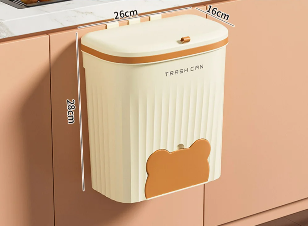 Wandmüllbehälter für Küche & Bad – 8,5L / 12L mit Deckel