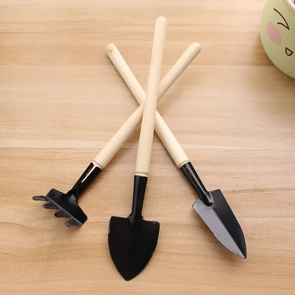 PflanzenHeld Mini Garden Tool Set | 3-piece Set | Ergonomic Trowel & Rake | Robust and Durable
