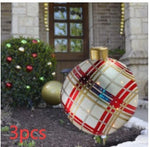 Aufblasbarer Weihnachtsball für den Außenbereich 60 cm – Wetterfeste PVC-Dekoration