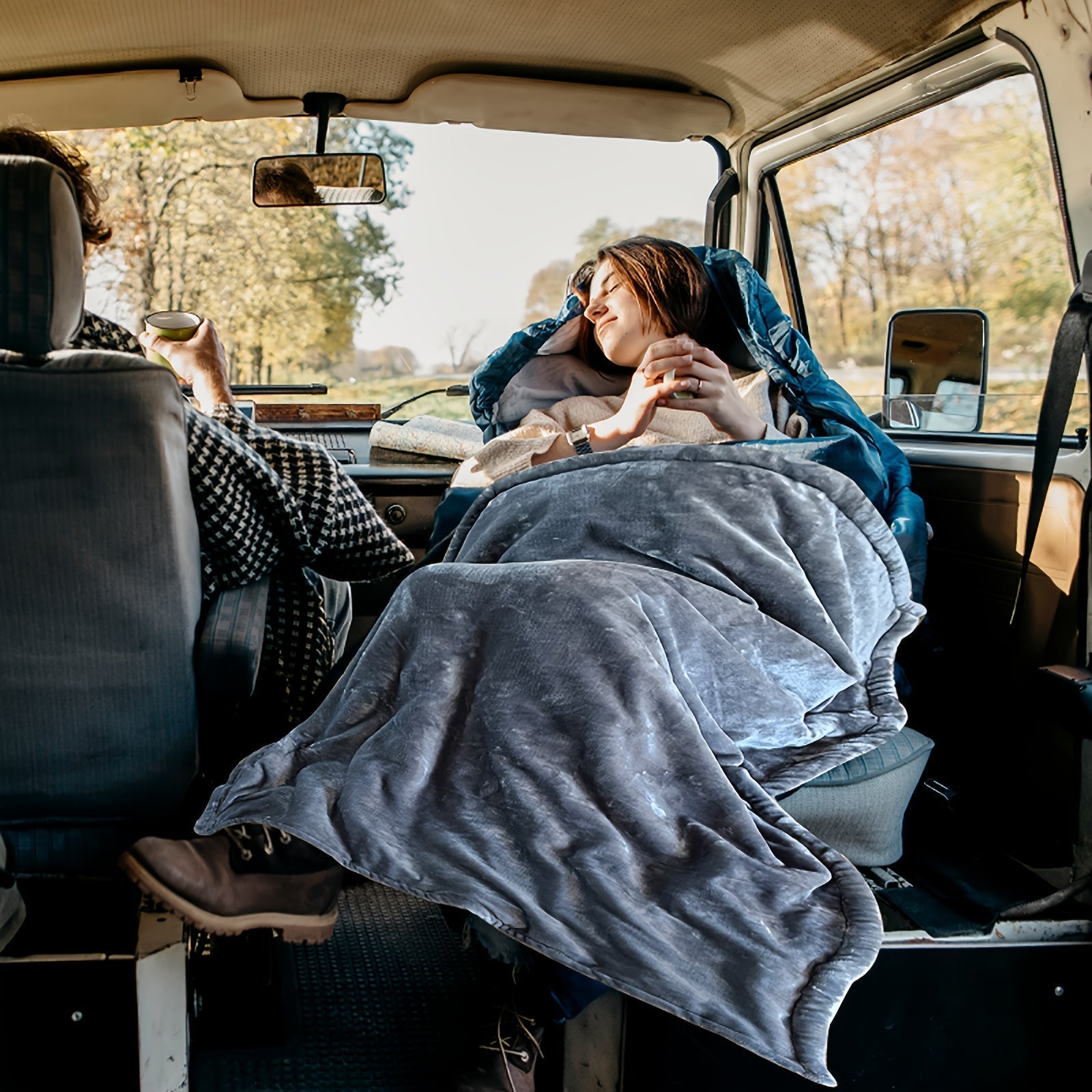 12V beheizte Fleece-Decke für Auto und Camping – Komfort für kalte Tage