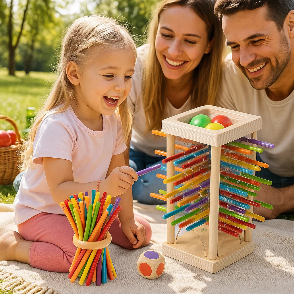 Holz-Stapelspiel 3-in-1 – Konzentration und Geschicklichkeit fördern