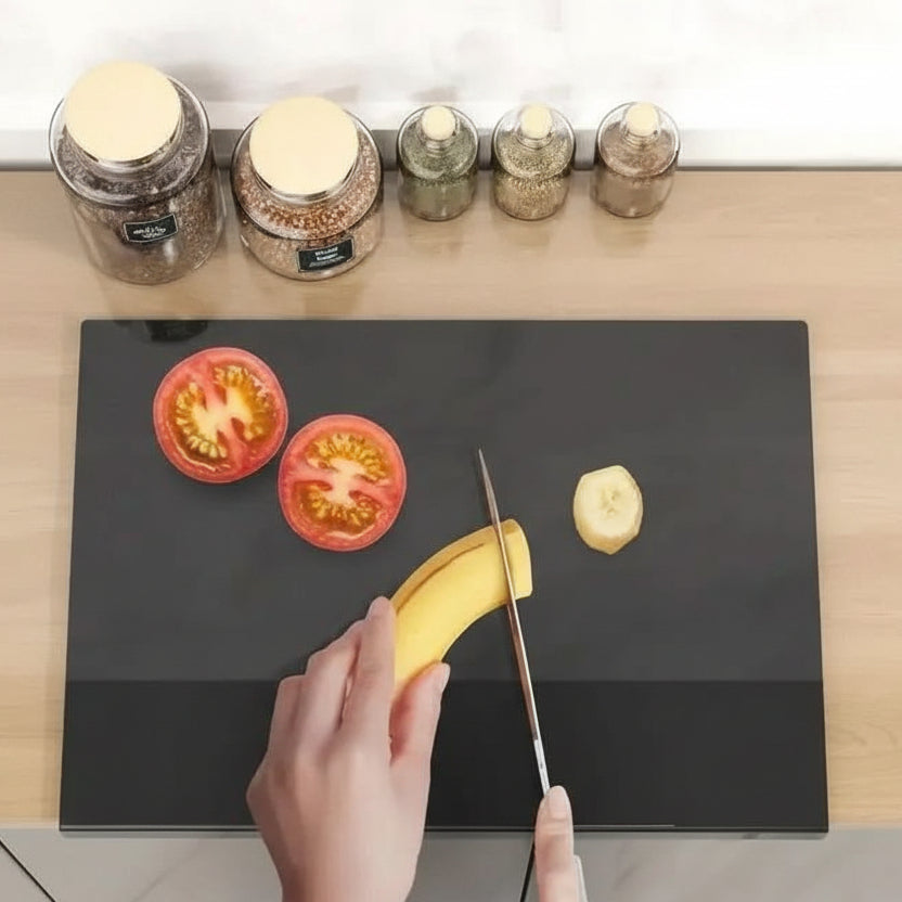 Acrylic Cutting Board for Kitchen Use with Safety Lip