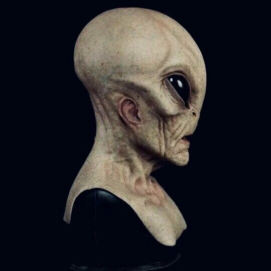 Realistische Halloween-Kostüm-Maske - Alien-Accessoire