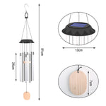 Sonnenklang | Solarbetriebene LED-Windspielglocke | Farbwechselnd | IP65 Wetterfest | Garten- und Terrassenschmuck