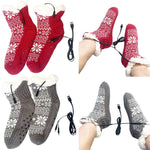 WarmenPfoten USB Heated Socks | Soft Knit Socks for Coziness | Non-Slip Design for Home and Office