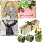 Natural Leaf Garland made of Jute and Polyester | 10 m Decorative Rope for Parties and Home