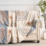 Boho Eleganz: Gemütliche Baumwoll-Wurfdecke für dein Zuhause