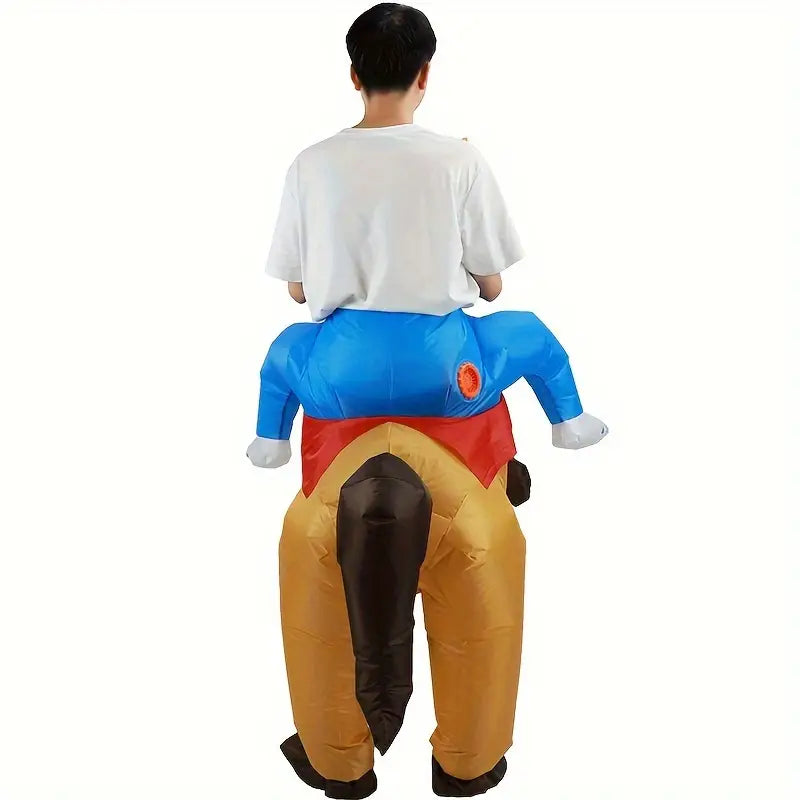 Inflatable Horse Costume for Adults - Cowboy Style for Parties