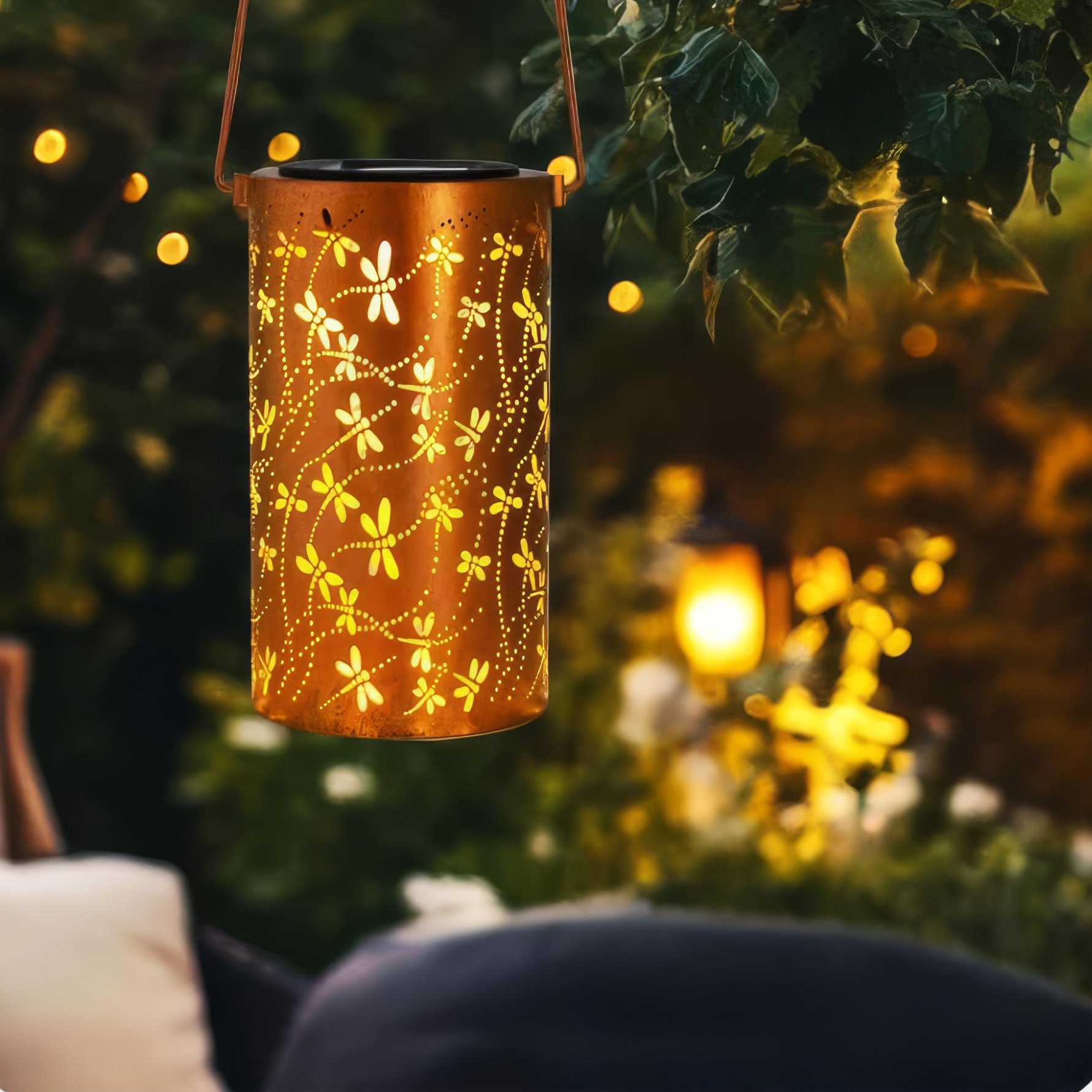 Shimmering Solar Lantern for Romantic Garden Evenings