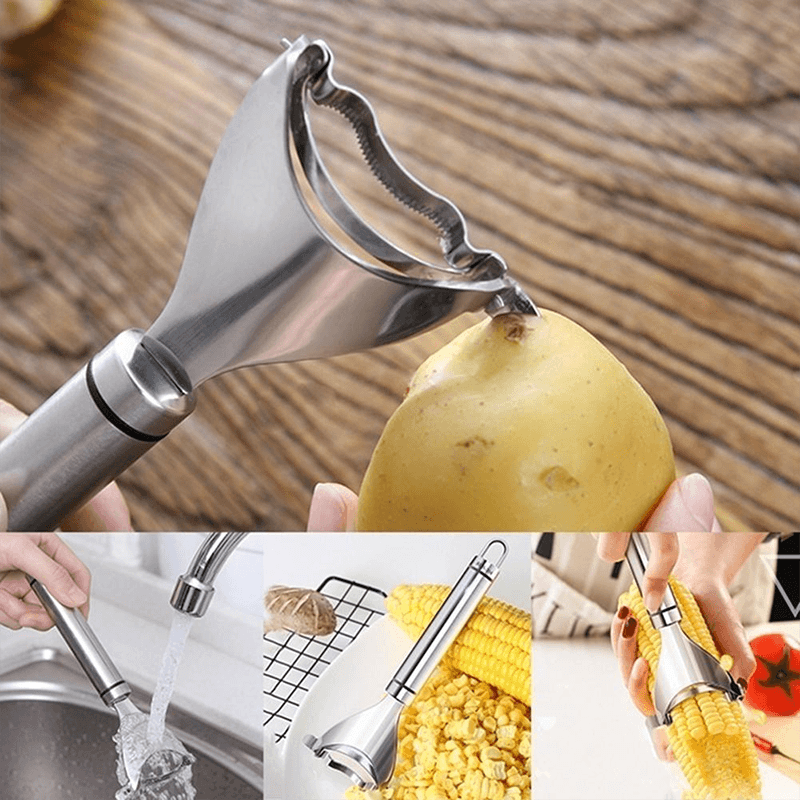 Edelstahl Maiskolben-Schäler für einfache Anwendung | CornMaster