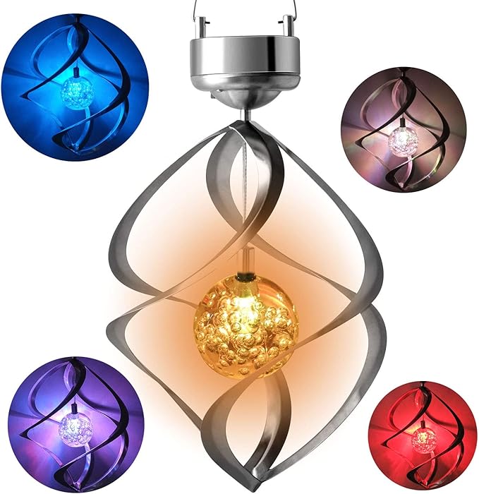 Solarbetriebene LED-Windspiele mit Farbwechsel – magische Gartenbeleuchtung