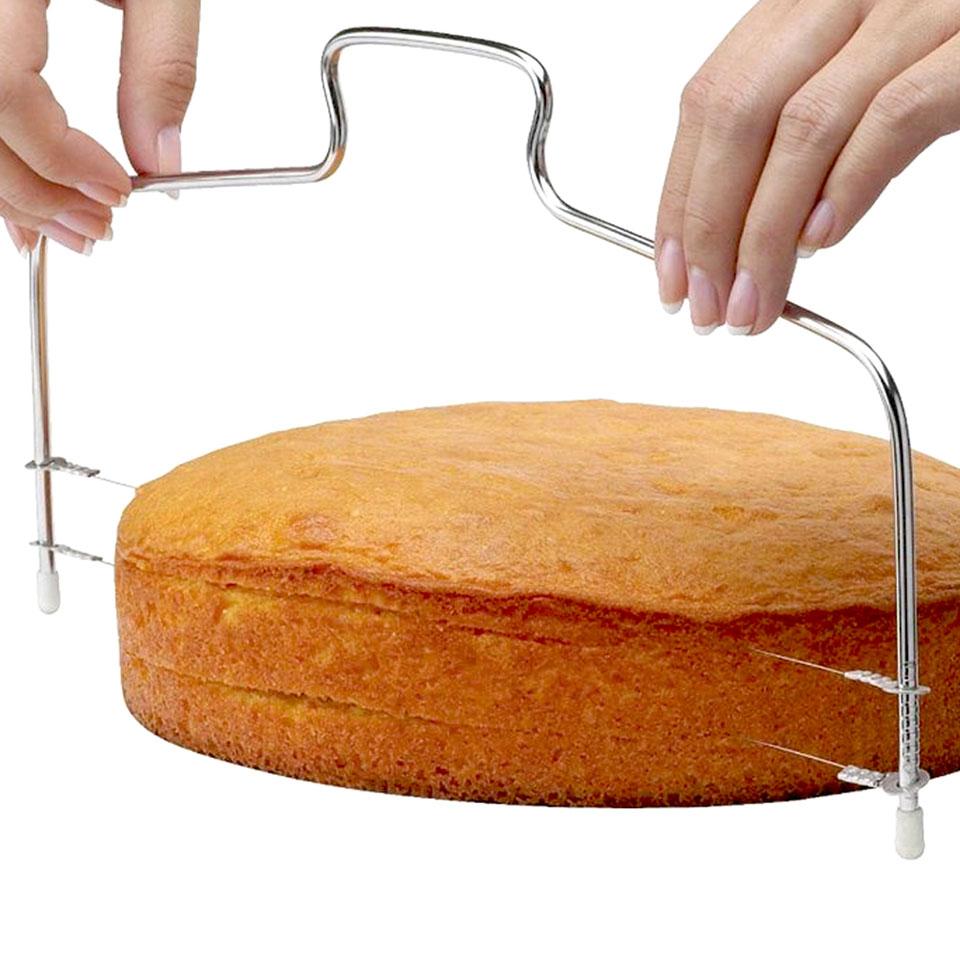 Verstellbarer Doppeldraht Kuchenschneider