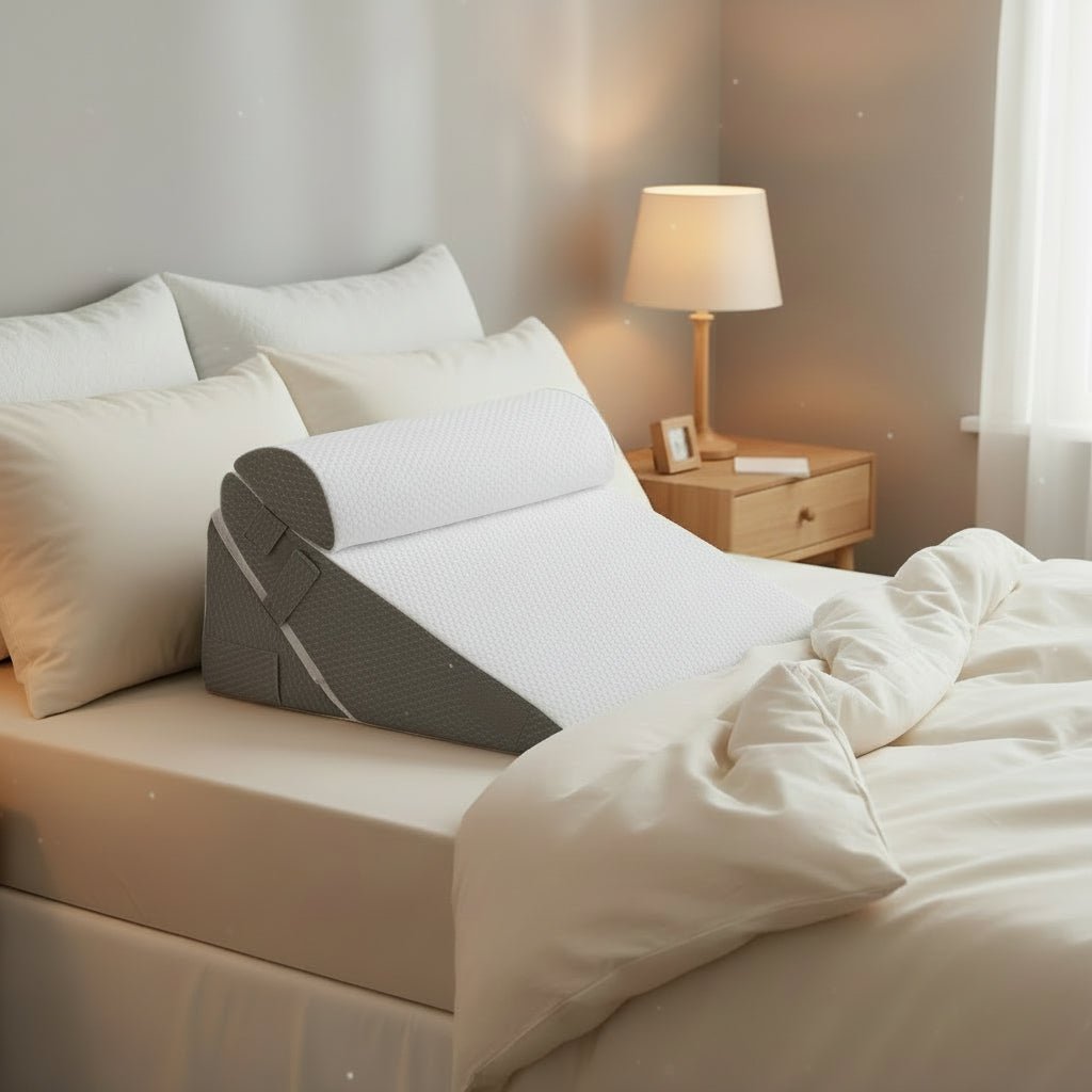 Wedge Pillow with Adjustable Height for Back and Leg Support