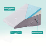 Wedge Pillow with Adjustable Height for Back and Leg Support