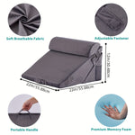 Wedge Pillow with Adjustable Height for Back and Leg Support