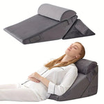 Wedge Pillow with Adjustable Height for Back and Leg Support
