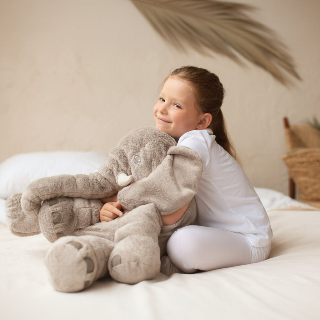 Cuddly Elephant Plush Cushion for Home Decor – Unisex Design
