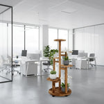 Versatile Pine Wood Plant Holder in Modern Style