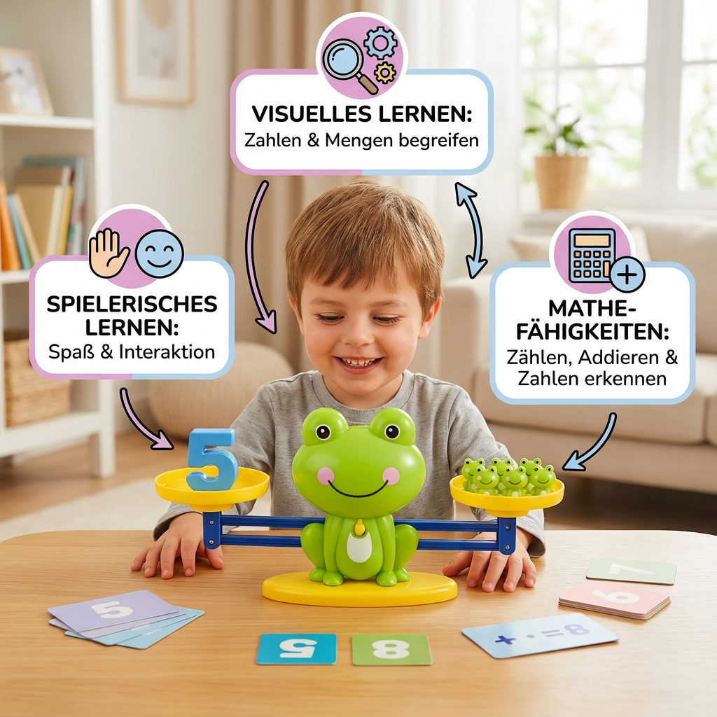Frosch-Waage für Kinder - Spielzeug zur einfachen Mathematik