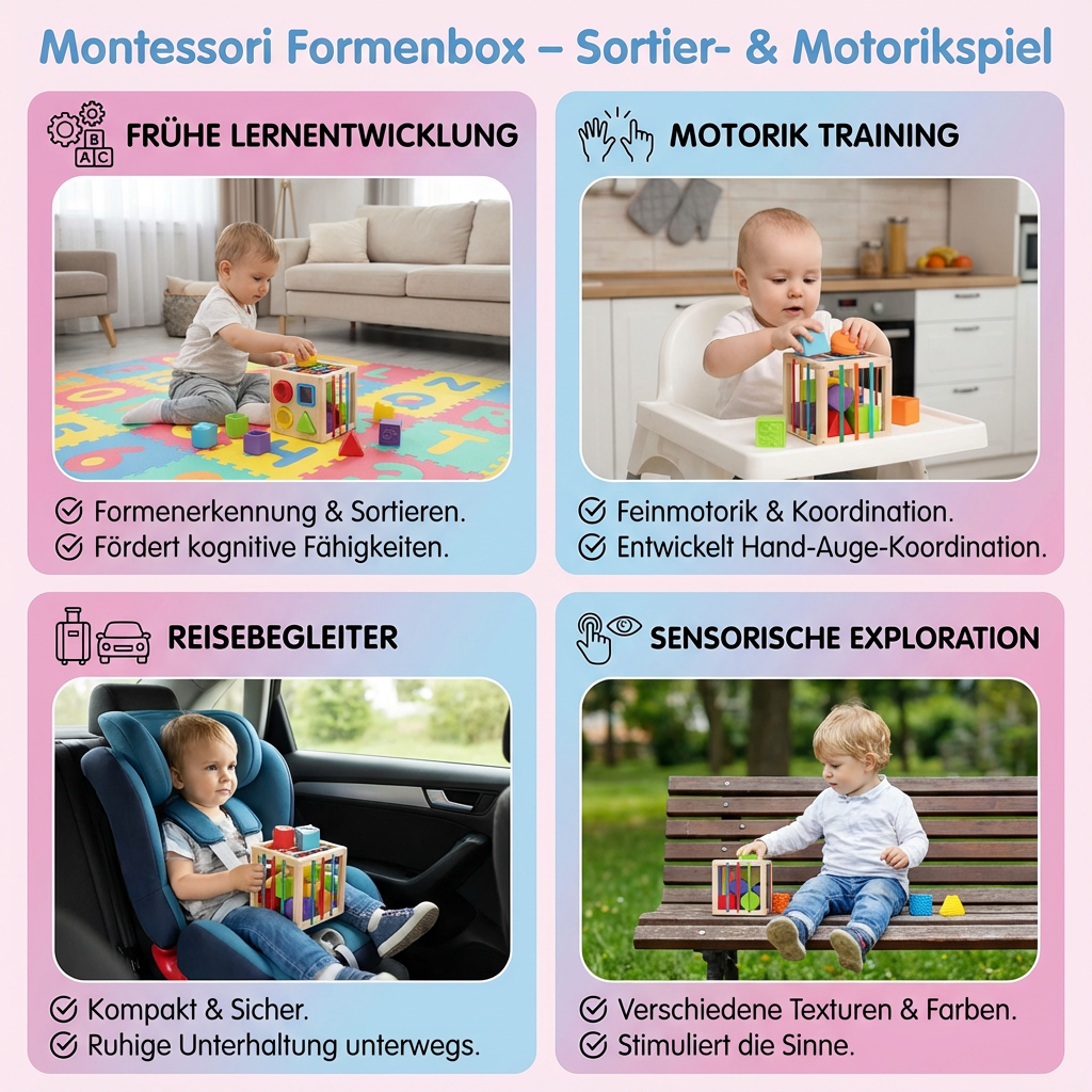 Formen Sortierspiel für Kinder – Montessori Motorikspielzeug