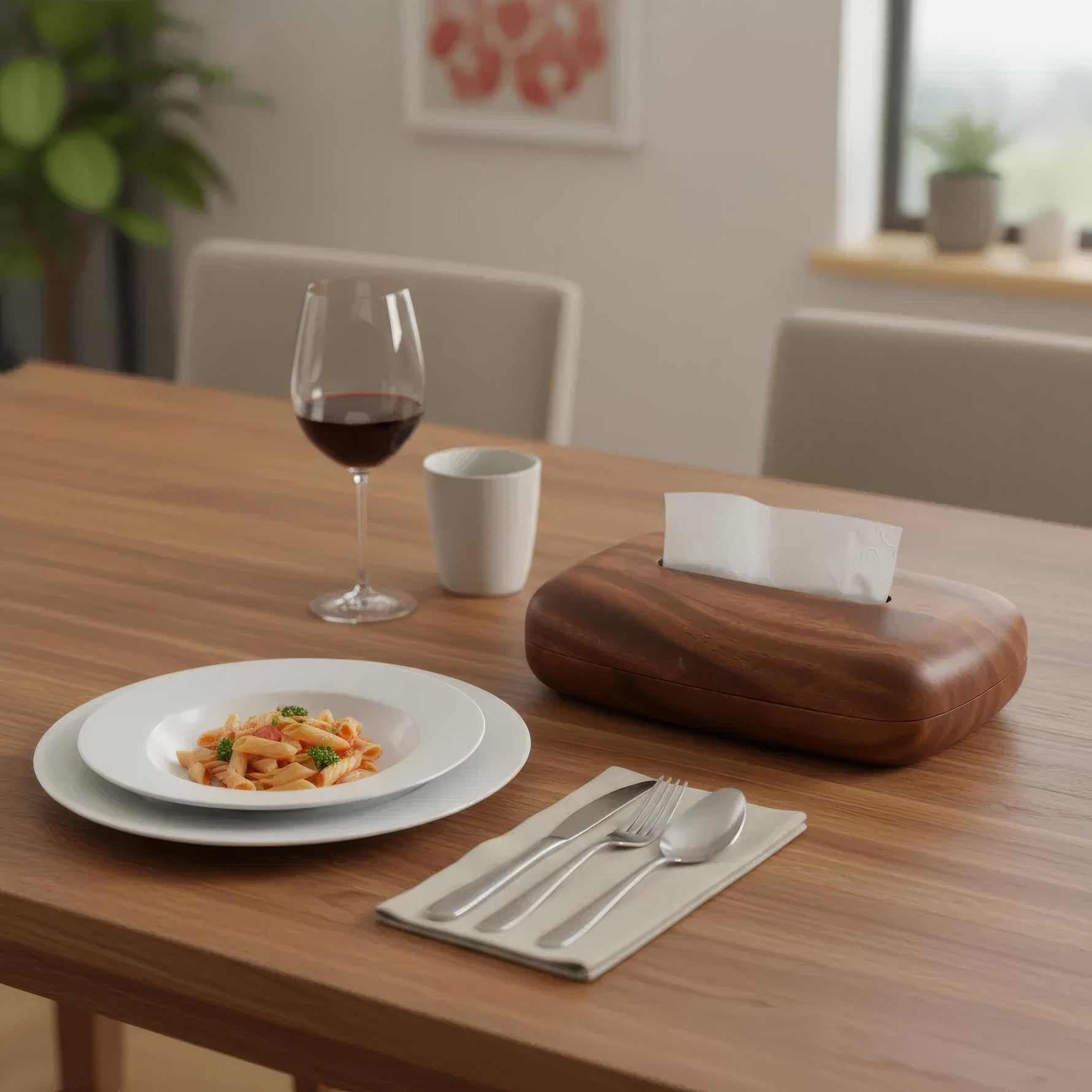 Elegant wooden napkin holder for stylish accents