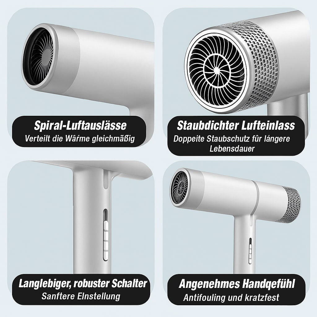 Schneller und schonender Haartrockner für perfektes Styling