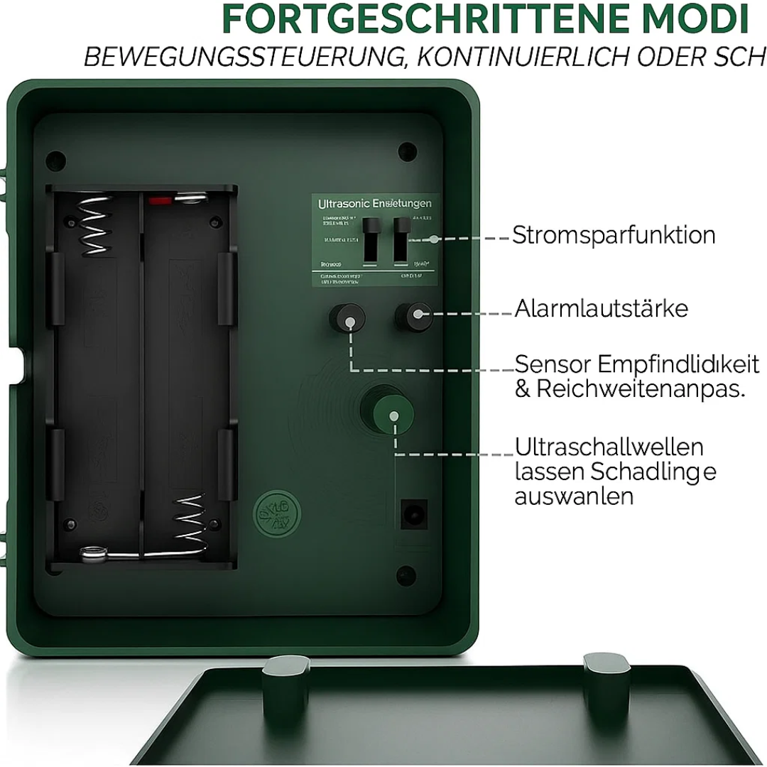 Vogelabwehrgerät mit Ultraschall-Technologie