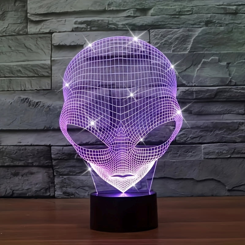 3D-Alienslampe mit LED-Farbeleuchtung und Touch-Steuerung