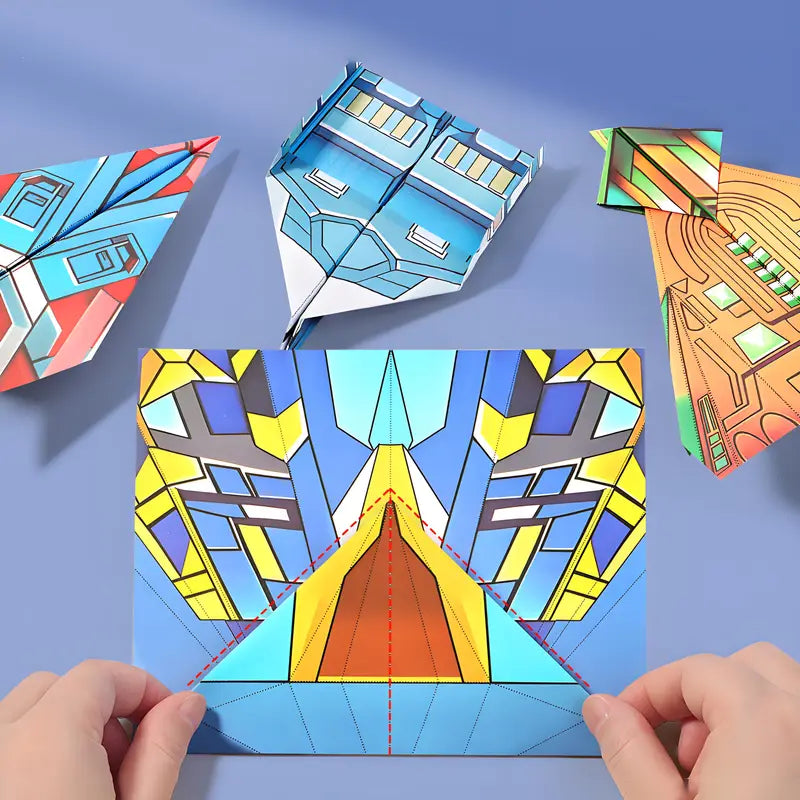 Bausatz für Papierflieger inklusive Anleitung