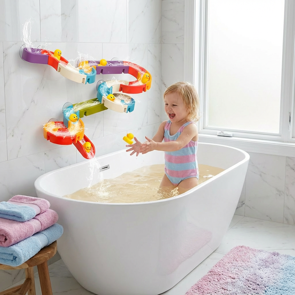 Badespielzeug Entenrutsche für Kinder