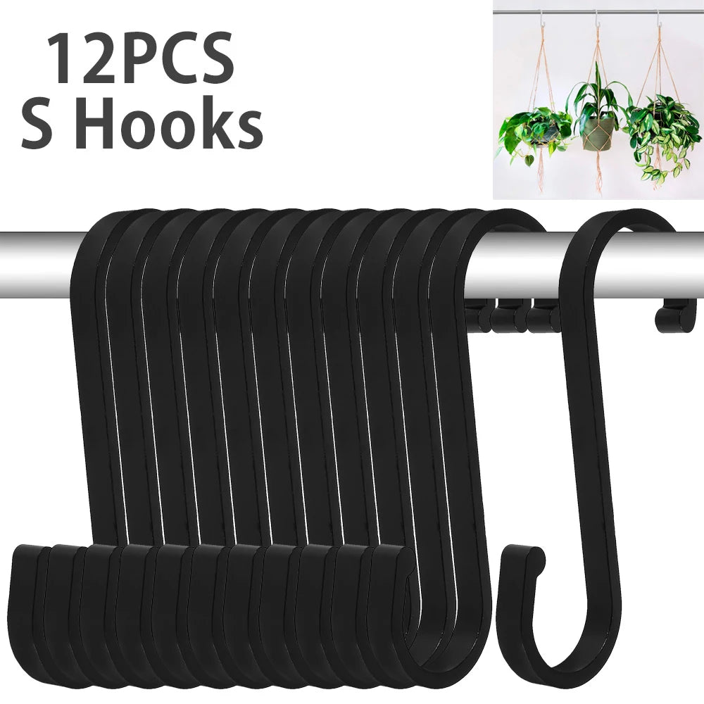 Versatile S-Hooks Set of 12 | Robust Stainless Steel for Every Need
