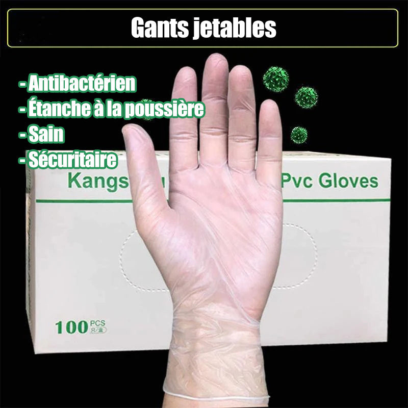 Einweg-PVC-Handschuhe mit antistatischem Schutz (50 Paare)