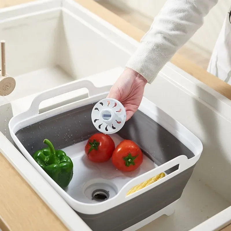 Kompaktes Falt-Waschbecken für Obst und Gemüse – 9 Liter