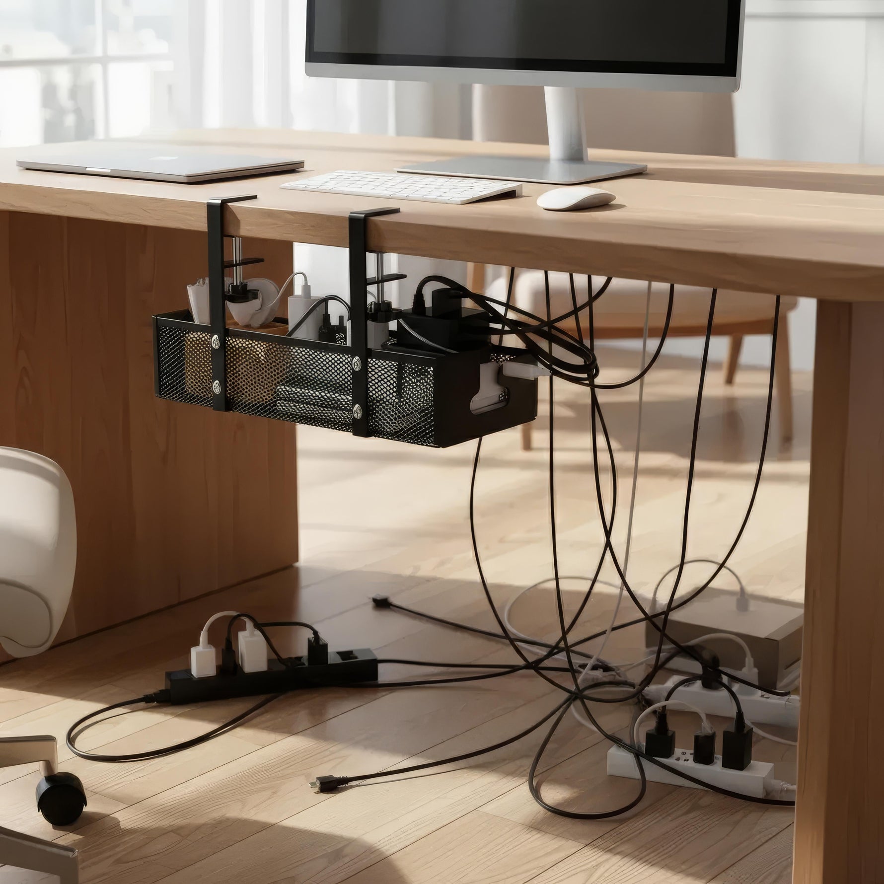 Cable Organization Without Drilling – Practical Under-Desk Solution