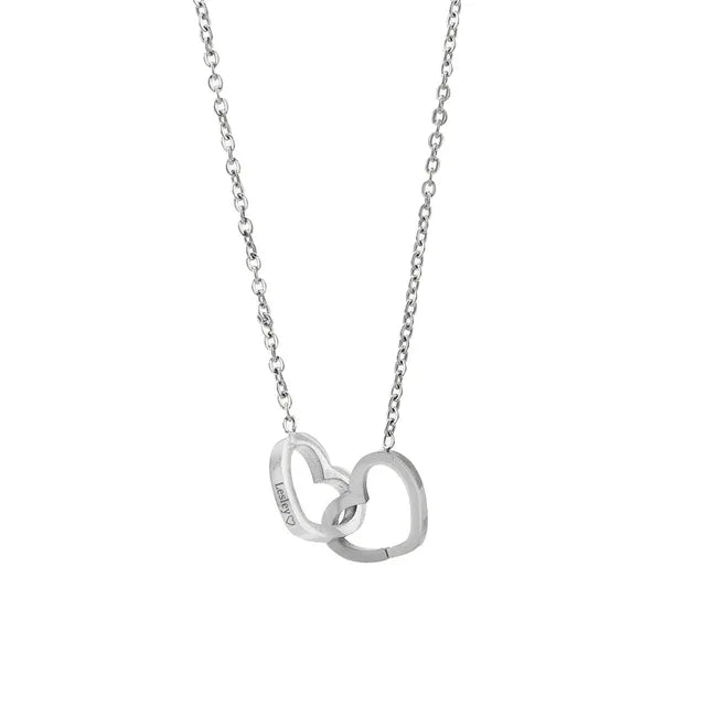 Schmuckkästchen mit ewiger Rose und Herz-Halskette – 14k Weißgold & 18k Gold-Finish