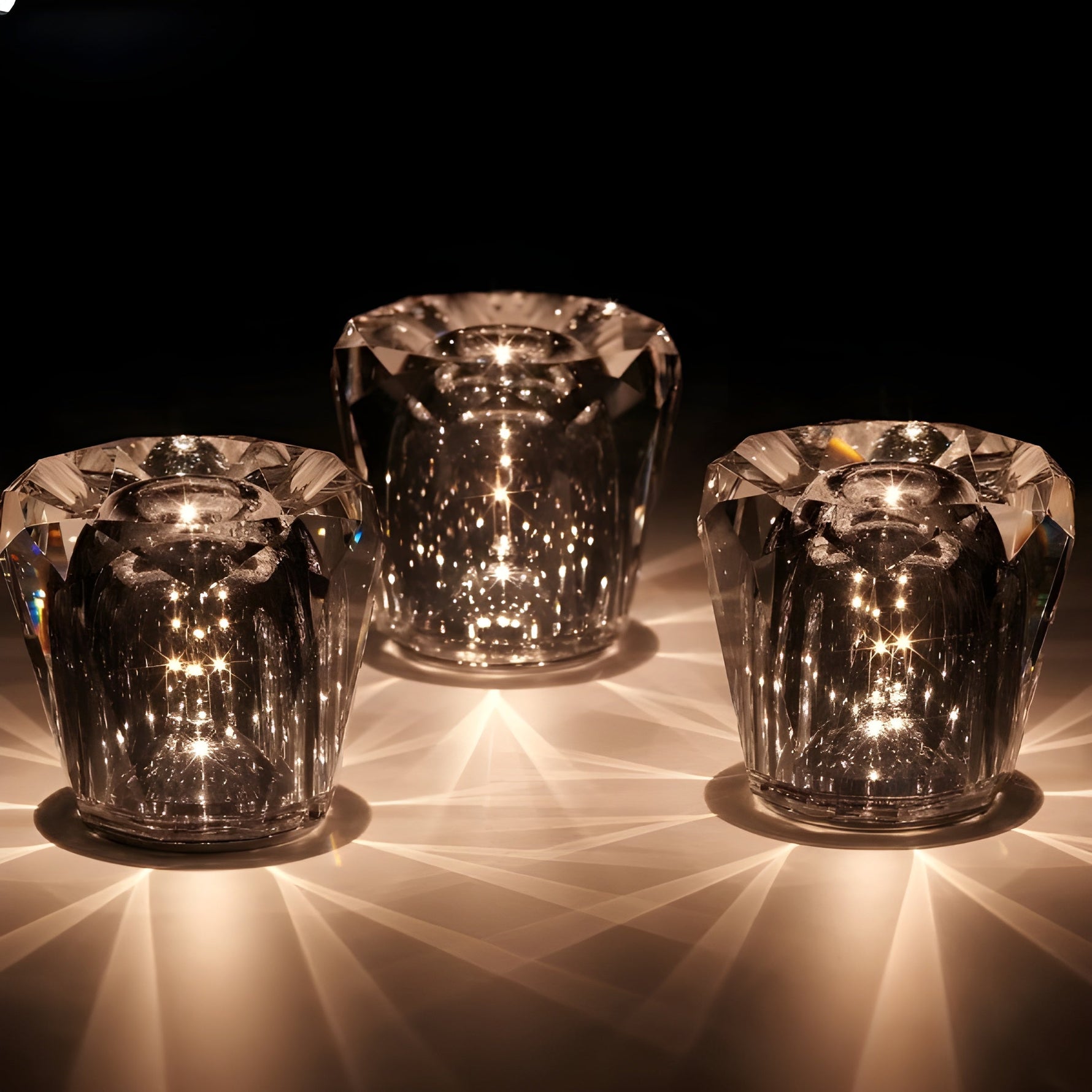 Glanzvolle LED Tischlampe mit Kristall-Design – Lumina Elegance