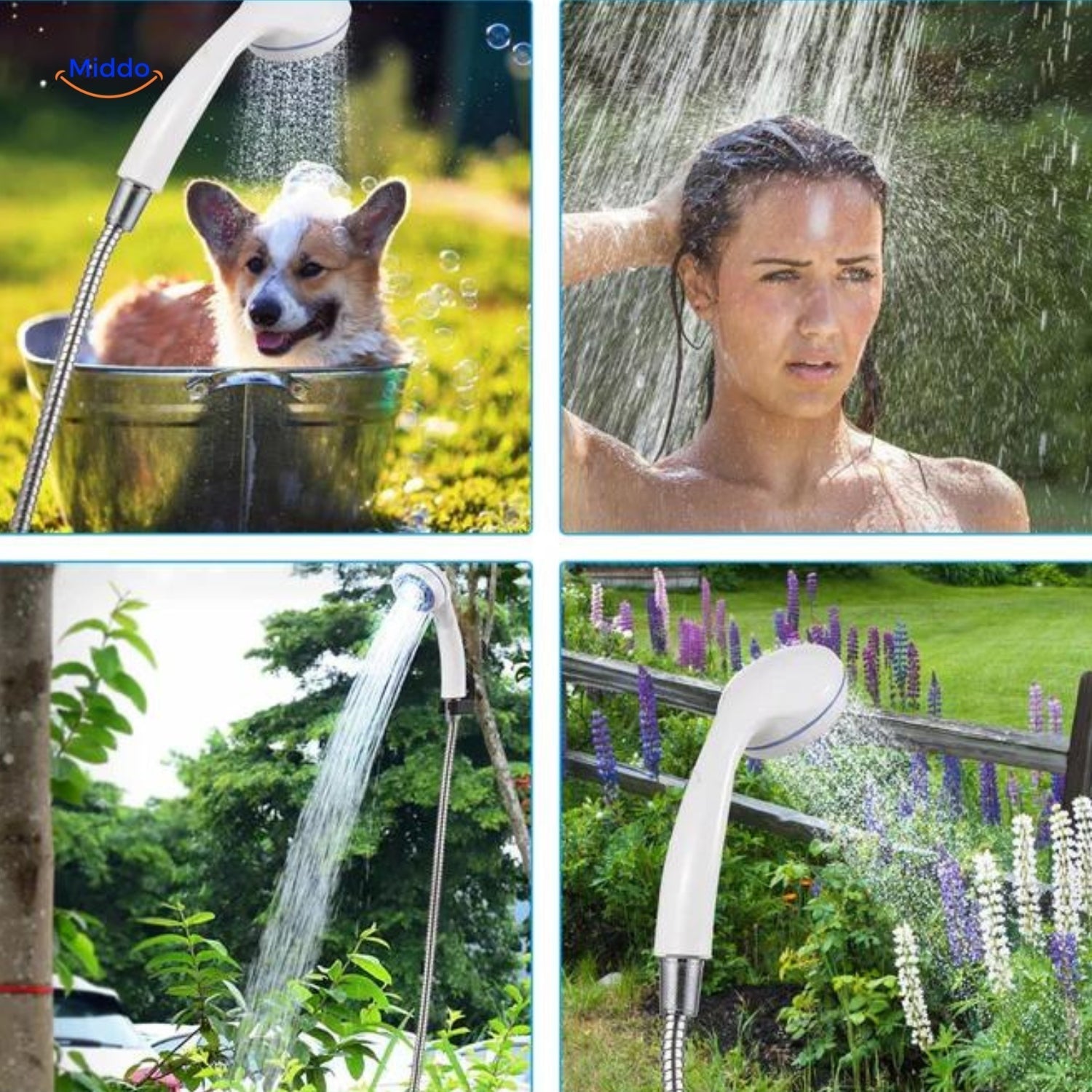 AquaGlide Portable Shower | Rechargeable Indoor and Outdoor Shower