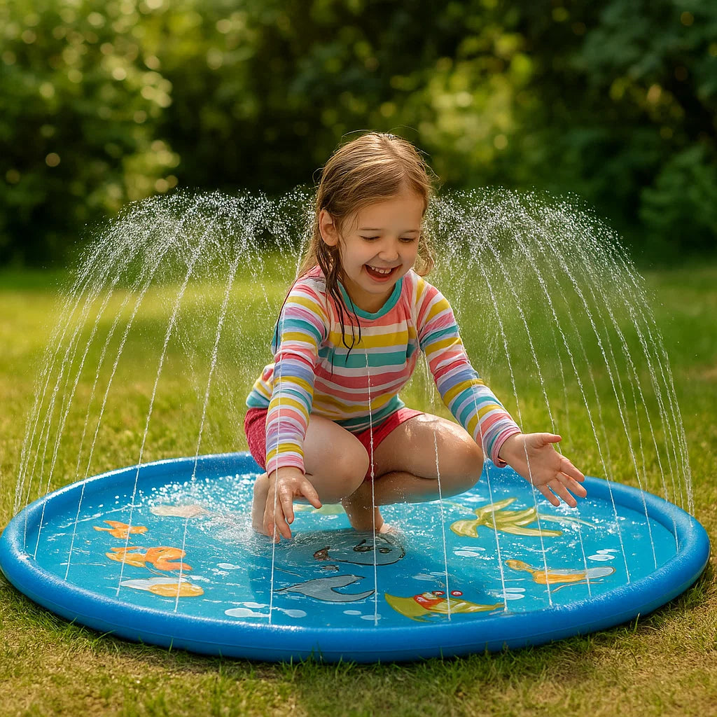 Planschbecken für Kinder mit Spritzwasserfontänen