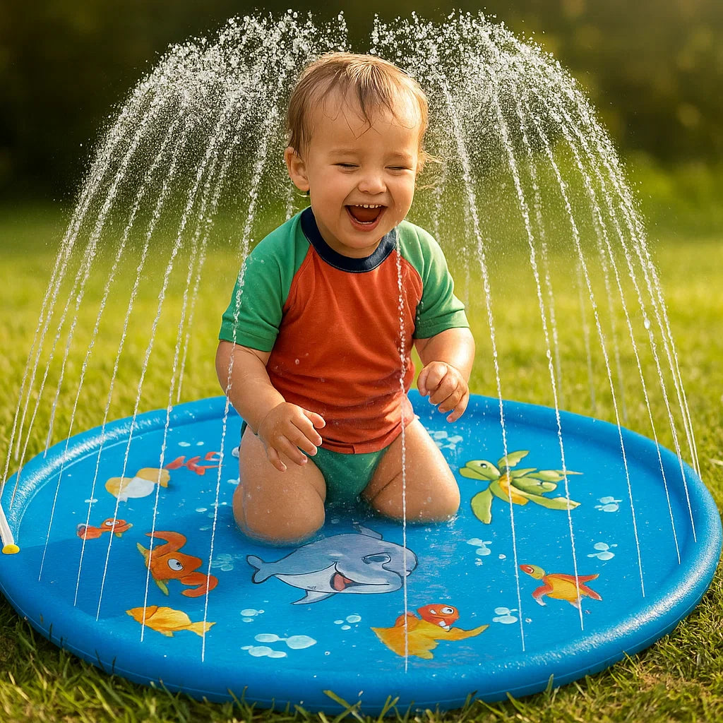 Planschbecken für Kinder mit Spritzwasserfontänen
