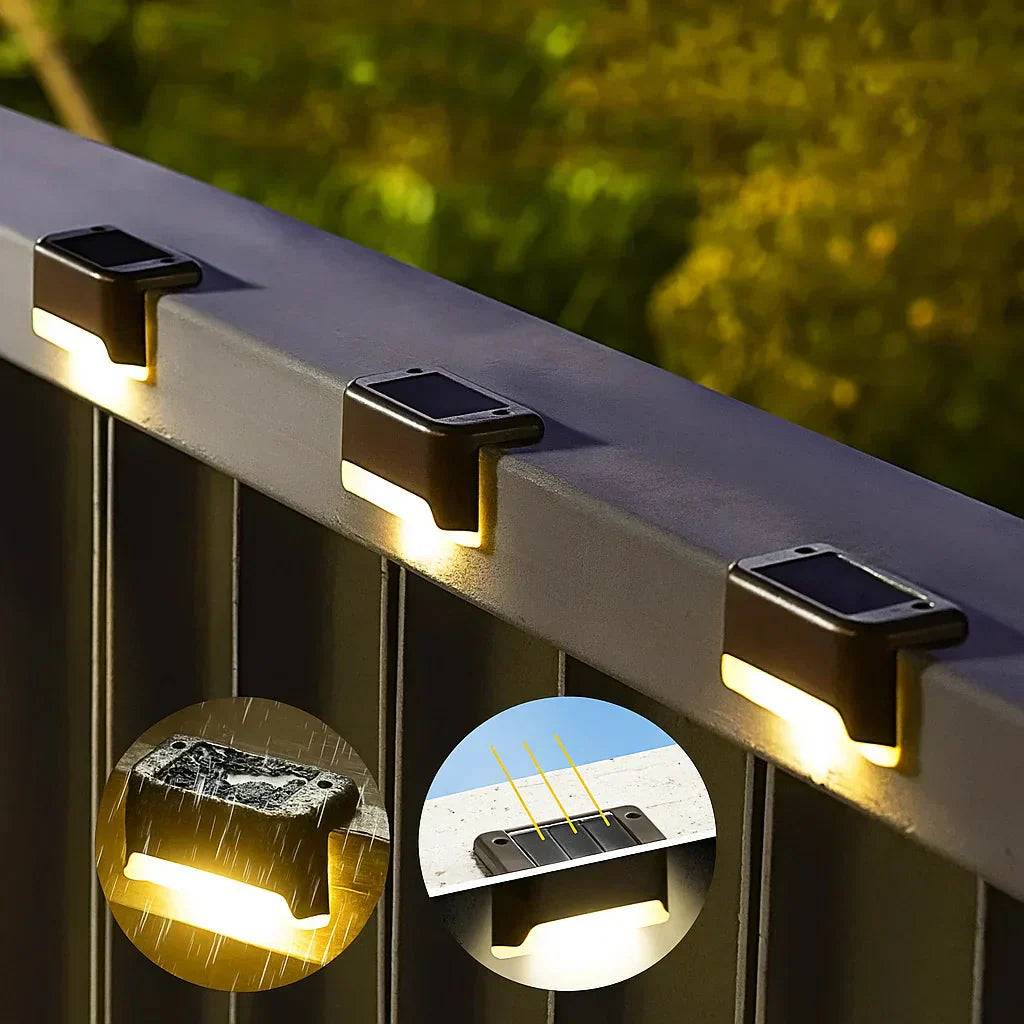 Solarbetriebene Außenleuchten mit Bewegungsmelder – 4er Set