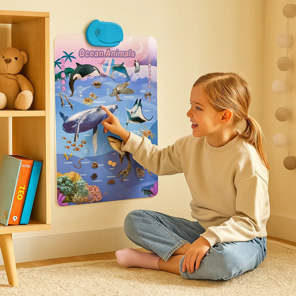 Englisch Lernwand für Kinder mit Sprachfunktion