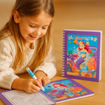 Selbstlöschendes Wasser-Malbuch-Set für Kinder mit Pinsel